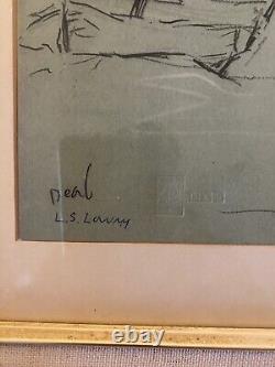 L. S LOWRY The Deal Ink Signed Print with Embossed Water Mark