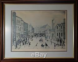 L S Lowry Signed Limited Edition Print Level Crossing