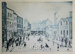 L S Lowry Signed Limited Edition Print Level Crossing