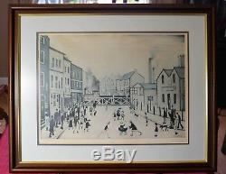 L S Lowry Signed Limited Edition Print Level Crossing