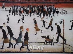 L S Lowry signed limited edition print Mill Scene