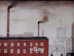 L S Lowry signed limited edition print Mill Scene