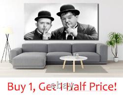 LAUREL AND HARDY CANVAS WALL ART PRINT Handmade Large Movie Canvas