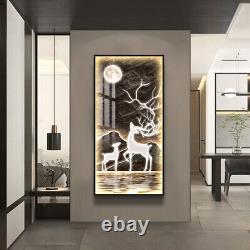 LED Deer Wall Art Frame 4080cm Home, Office, Hotel Décor With Aluminium Frame