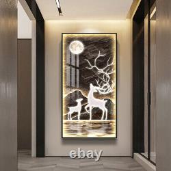 LED Deer Wall Art Frame 4080cm Home, Office, Hotel Décor With Aluminium Frame