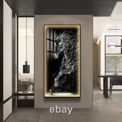 LED Horse Wall Art Frame 50100cm Home Décor With Aluminium Frame