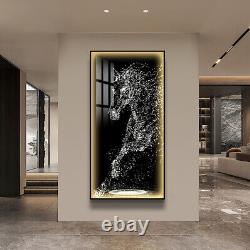 LED Horse Wall Art Frame 50100cm Home Décor With Aluminium Frame