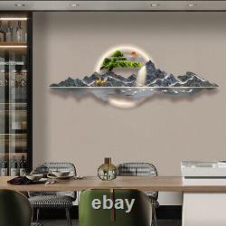 LED Majestic Mountain Panorama Wall Frame 12040cm Luxury Nature Art For Home