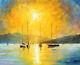 Leonid Afremov (new) California Sunset Painting Canvas Wall Art Picture Poster