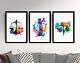 Lady Justice, Lawer, Watercolour Office Décor Set Of Three Painting Poster Print