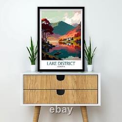 Lake District Cumbria Travel Poster Lake District Wall Art Lake District Home De