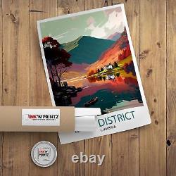 Lake District Cumbria Travel Poster Lake District Wall Art Lake District Home De