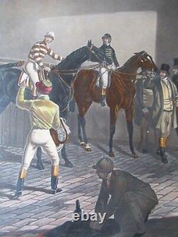 Large Antique Aquatint 1846 Fore's Stable Scene J Harris After J. F. Herring
