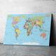 Large Framed Blue Green Map Of The World Map Of World Canvas Prints Wall Art