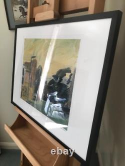 Large lithograph depicting Albert street signed Frank Auerbach framed & signed