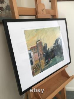 Large lithograph depicting Albert street signed Frank Auerbach framed & signed