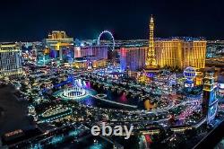 Las Vegas City USA America Cityscape Night Scene Canvas Pictures Wall Art Prints