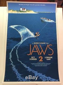 Laurent Durieux Jaws 2 Mondo Print Movie Poster Shark Horror Art Sea Ocean Ship
