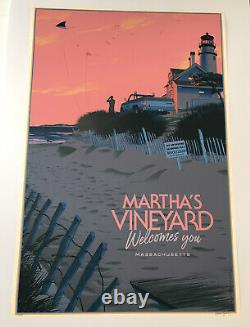 Laurent Durieux Signed Jaws Marthas Vineyard Sunset Mondo Movie Print Poster