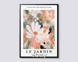 Le Jardin Floral Impressions, Abstract Flower Wall Art Print, Perfect Decor Gift