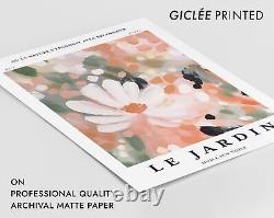 Le Jardin Floral Impressions, Abstract Flower Wall Art Print, Perfect Decor Gift