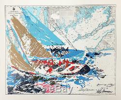 LeRoy Neiman AMERICA'S CUP HAND SIGNED SERIGRAPH Art sailing silkscreen