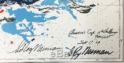 LeRoy Neiman AMERICA'S CUP HAND SIGNED SERIGRAPH Art sailing silkscreen