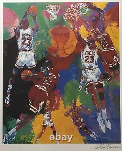 LeRoy Neiman MICHAEL JORDAN Hand SIGNED Limited Edition Lithograph CHICAGO BULLS