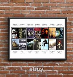 Led Zeppelin Discography Multi Album Cover Art Poster Fathers Day Gift