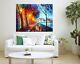 Leonid Afremov City By The Lake Painting Canvas Wall Art Picture Print Home