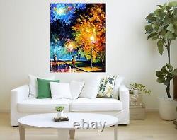 Leonid Afremov NEVER ALONE Painting Canvas Wall Art Picture Print HOME