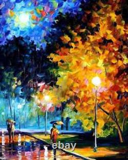 Leonid Afremov NEVER ALONE Painting Canvas Wall Art Picture Print HOME