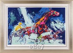 Leroy Neiman Trotters Horse Racing Limited Edition Signed Painting Serigraph