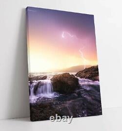 Lightning 7 Canvas Wall Art Float Effect/frame/picture/poster Print- Purple