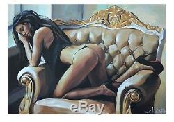 Limited Edition Print By Ellectra Nude Erotic Oil Rose Lesbian Interest