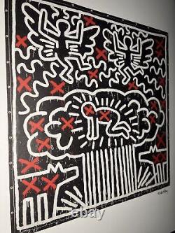 Lithograph (After) Keith HARING Limited Edition & Authenticated 50x70 cm