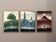 Lord Of The Rings Canvas / Framed / Art Prints Set Of 3 Vintage Trilogy Lotr