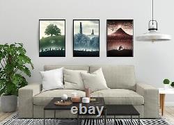 Lord of the rings Canvas / Framed / Art Prints Set of 3 Vintage Trilogy LotR