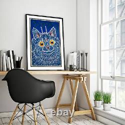 Louis Wain A Cat in Gothic Style (1925) Painting Photo Poster Print Art Gift
