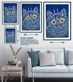 Louis Wain A Cat in Gothic Style (1925) Painting Photo Poster Print Art Gift