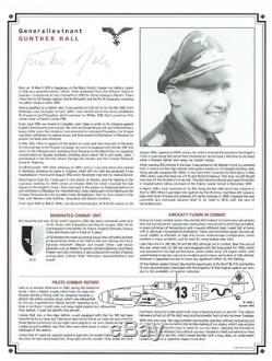 Luftwaffe Signed Profile Album 24 Luftwaffe Aces inc Hartmann, Galland, Rall