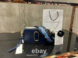 MARC JACOBS Snapshot Blue Sea Multi Small Camera Bag Logo strap Crossbody