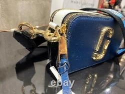 MARC JACOBS Snapshot Blue Sea Multi Small Camera Bag Logo strap Crossbody