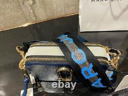 MARC JACOBS Snapshot Blue Sea Multi Small Camera Bag Logo strap Crossbody