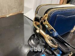 MARC JACOBS Snapshot Blue Sea Multi Small Camera Bag Logo strap Crossbody