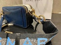 MARC JACOBS Snapshot Blue Sea Multi Small Camera Bag Logo strap Crossbody