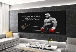 MIKE TYSON FAMOUS QUOTE CANVAS ART PRINT PICTURE FRAMED Ready To Hang
