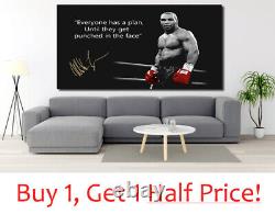 MIKE TYSON FAMOUS QUOTE CANVAS ART PRINT PICTURE FRAMED Ready To Hang