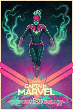 MONDO Captain Marvel Variant Print Poster Jen Bartel xx/325