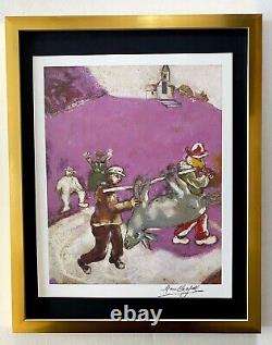 Marc Chagall Original Vintage 1975 Print Signed Mounted And Framed
